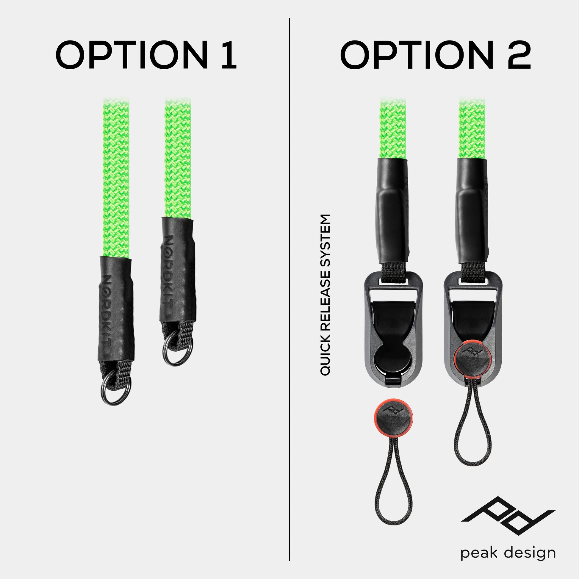 Seil Kameragurt Neon Green - Nordkit