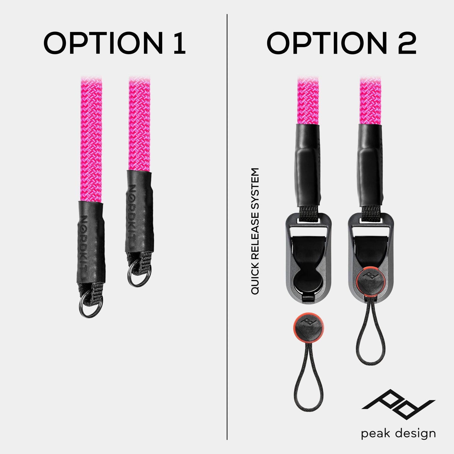 Seil Kameragurt Neon Pink - Nordkit