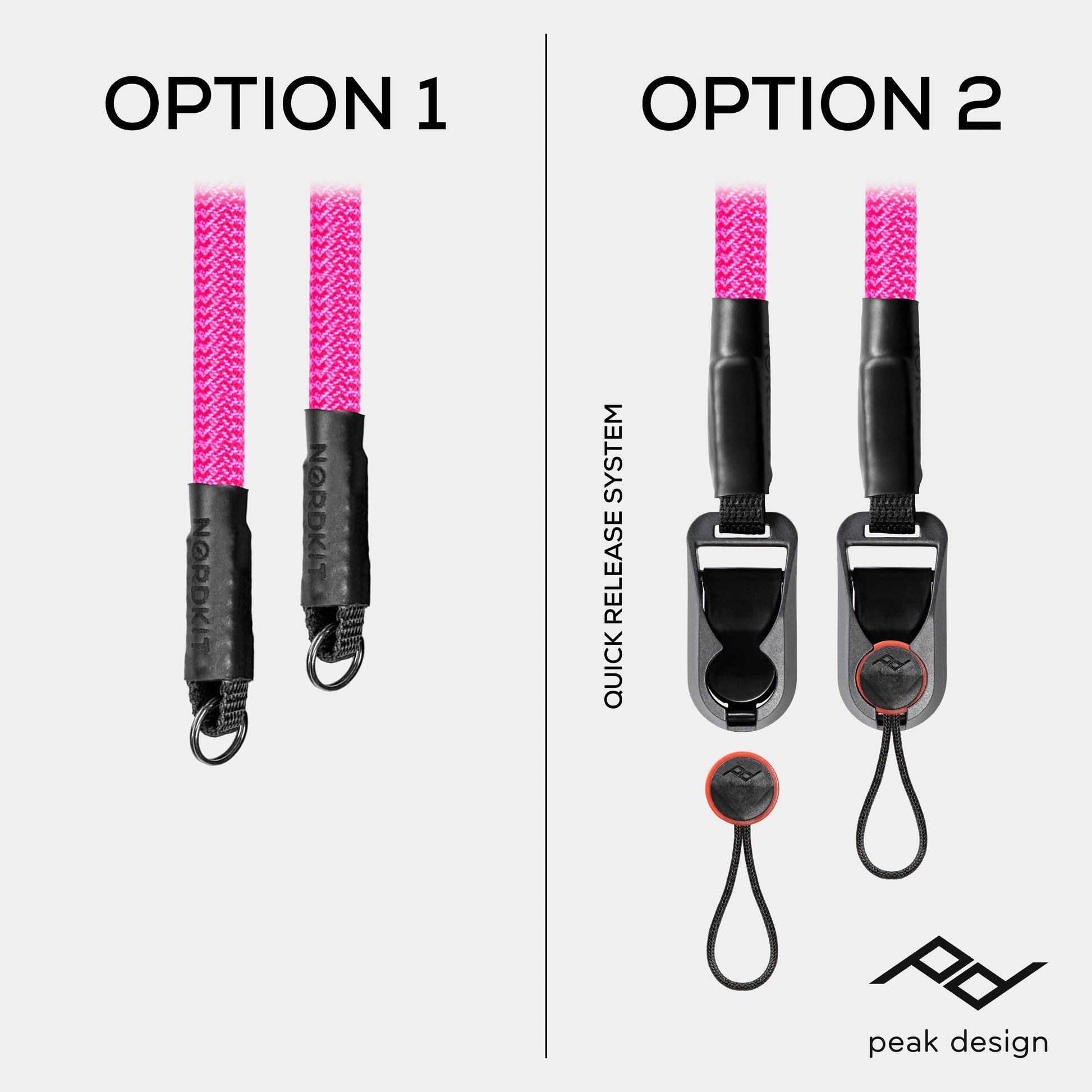 Seil Kameragurt Neon Pink - Nordkit