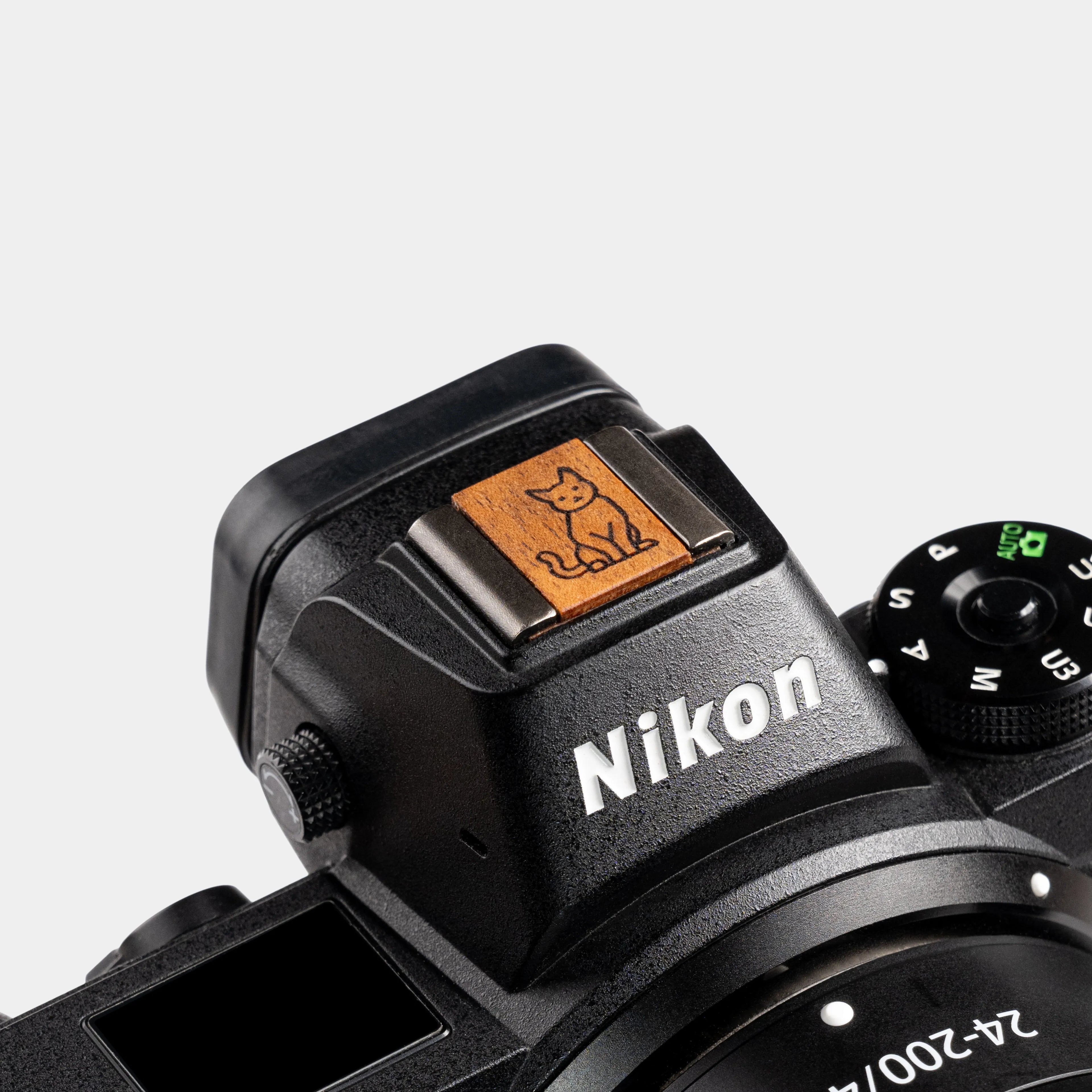 Holz Blitzschuhabdeckung 1er Set mit Lasergravur - Nordkit